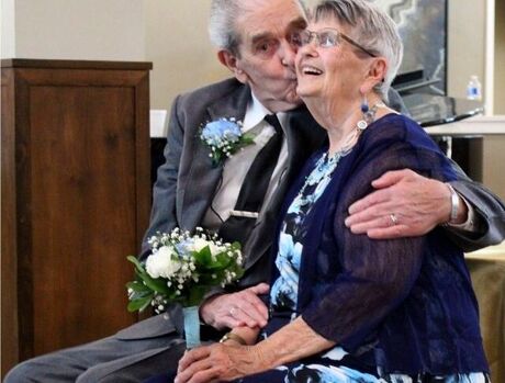Couple hugging