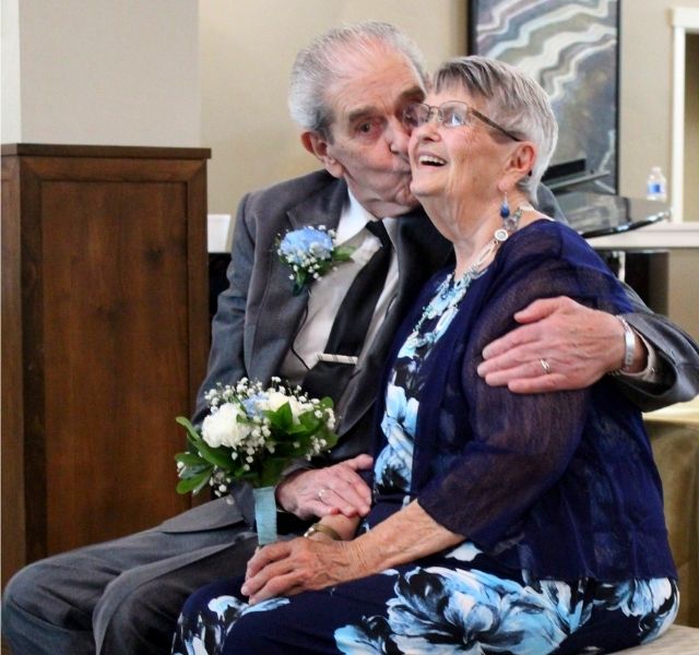 Couple hugging