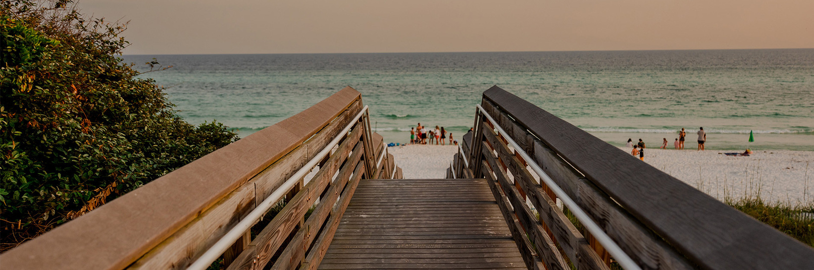 A boardwalk out to the beach.