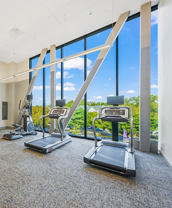Skybridge The fitness center at The Skybridge at Town Center.