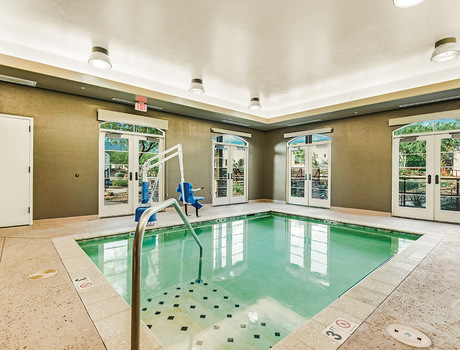 An indoor therapy pool.