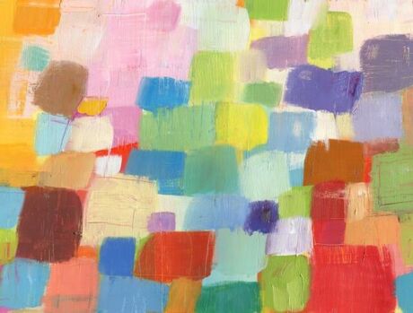 A multicolored painting.
