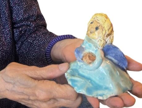 Clay angel pottery.