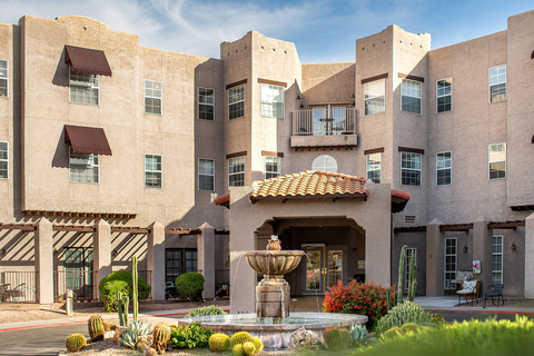 The building exterior.