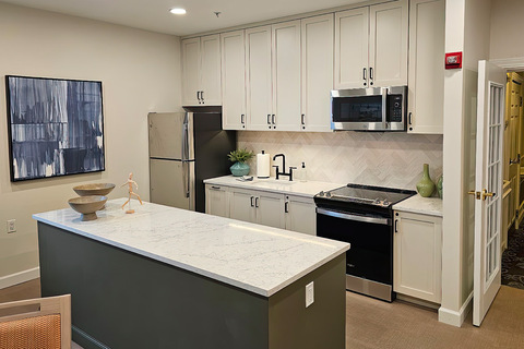 A kitchen area.