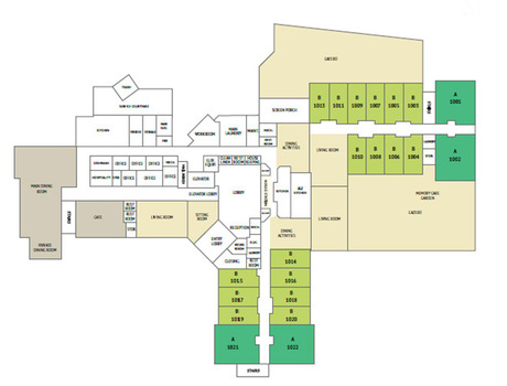 A site map of the community.