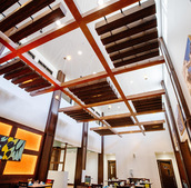 The Watermark at Cherry Hills dining room cieling.