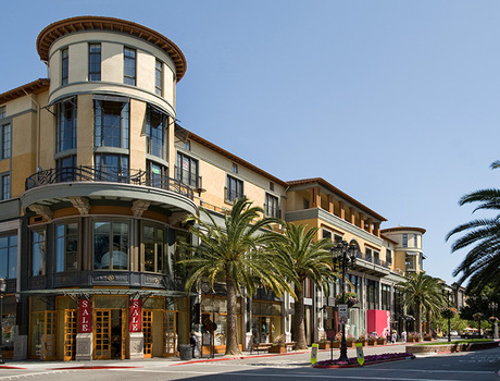 A street with shops on it.