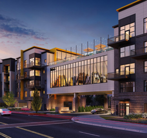 The exterior of The Skybridge at Town Center.