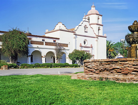 The exterior of the Mission San Luis Rey.