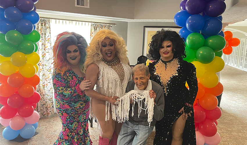 resident with drag queens