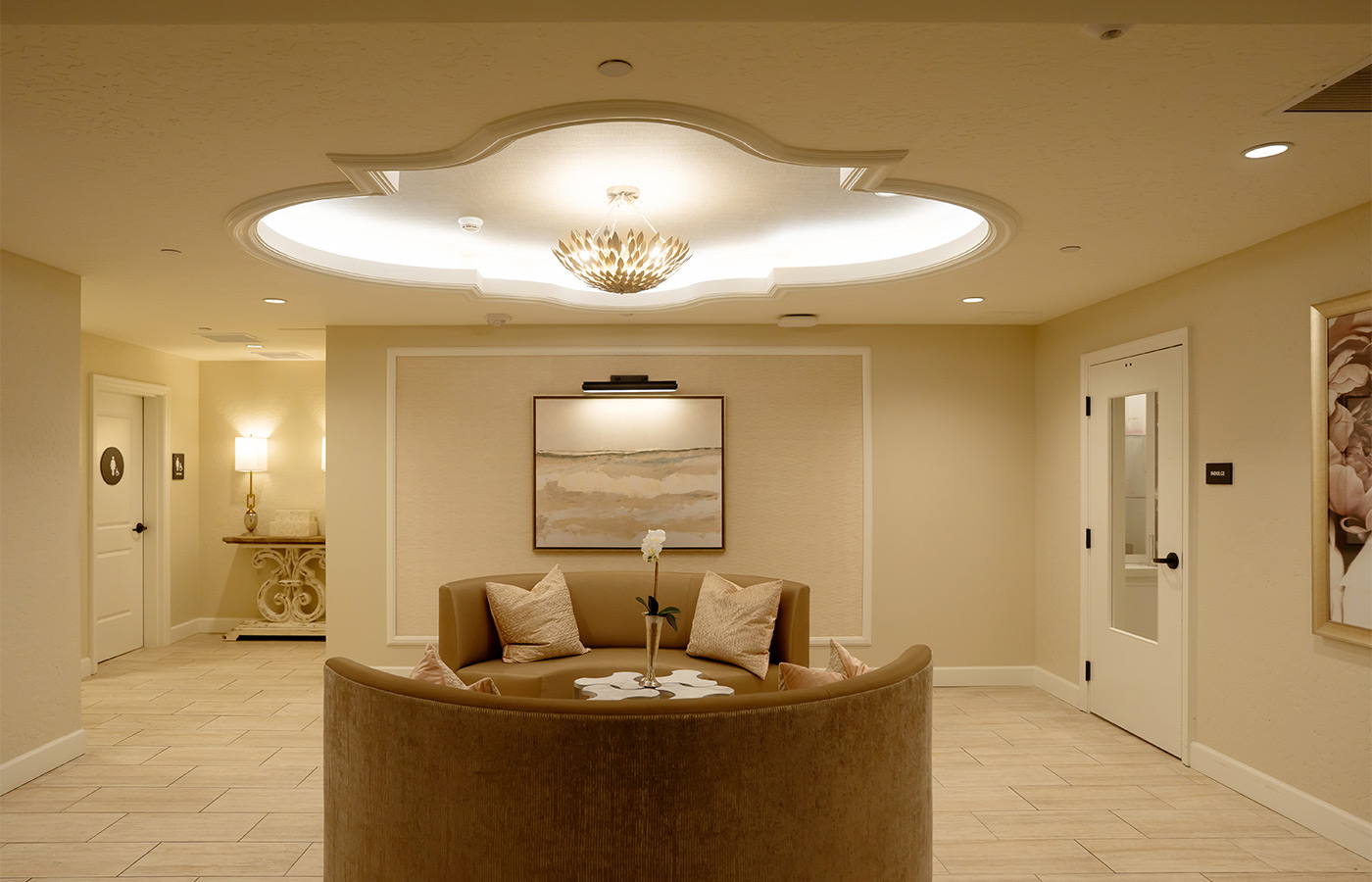 A spa waiting area.