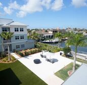 The waterfront courtyard at The Watermark at Marco Island.