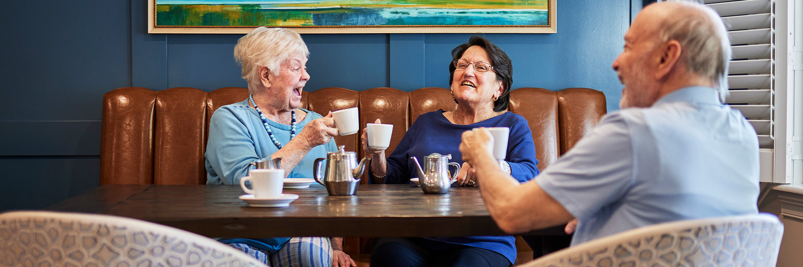 A group of friends out for coffee. A group of friends out for coffee.