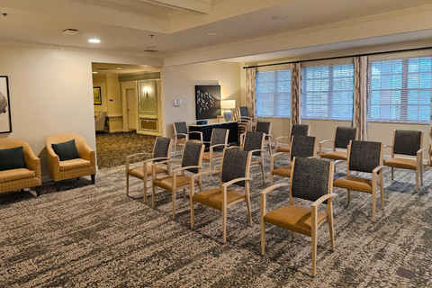 A room with chairs.