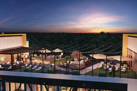 The sky terrace at The Skybridge at Town Center.