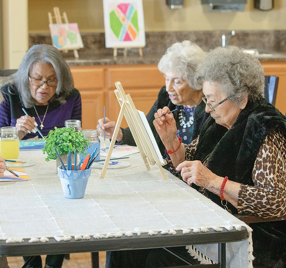 Residents are painting.