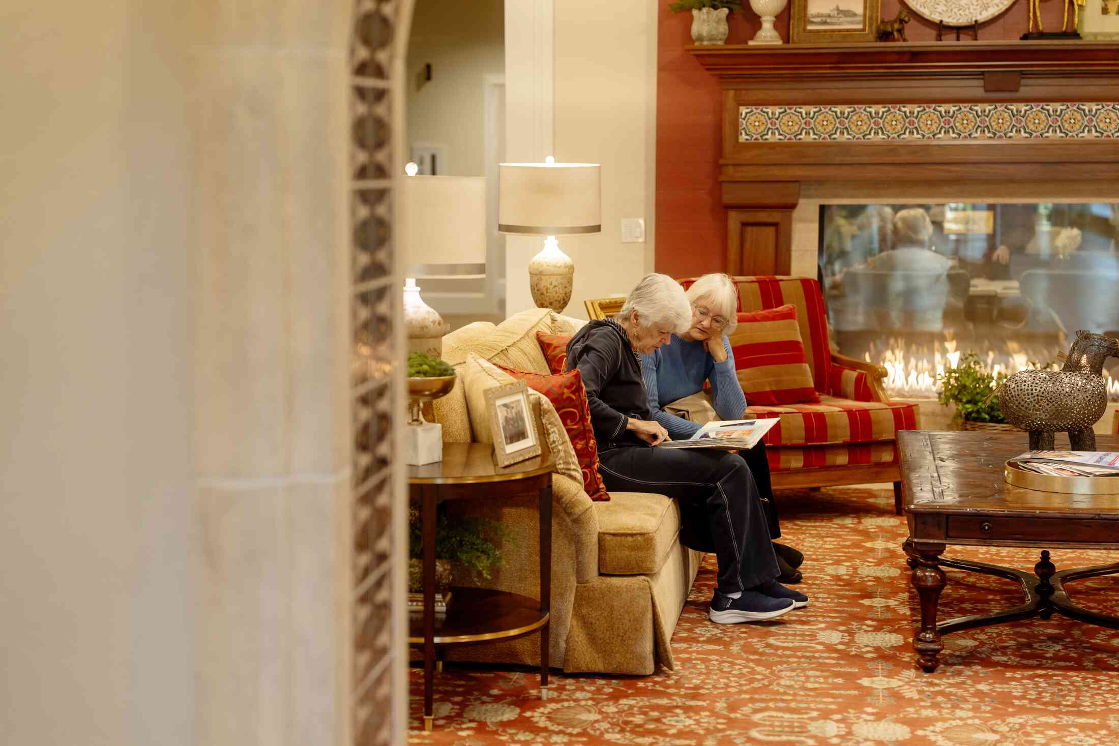 Residents in sitting area 