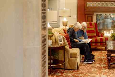 Residents in sitting area 