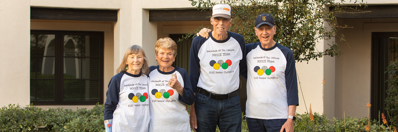 A group of residents on a bocce ball team. A group of residents on a bocce ball team.