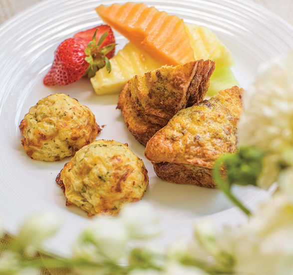Gourmet Bites on plate.