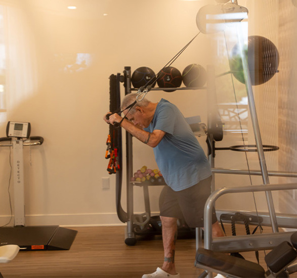 A person working out.