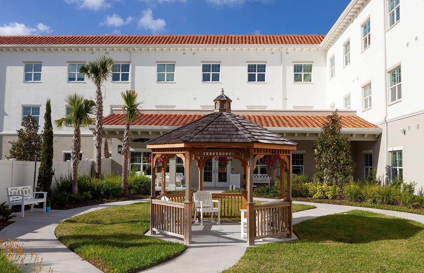 A gazebo at The Watermark at Vistawilla.