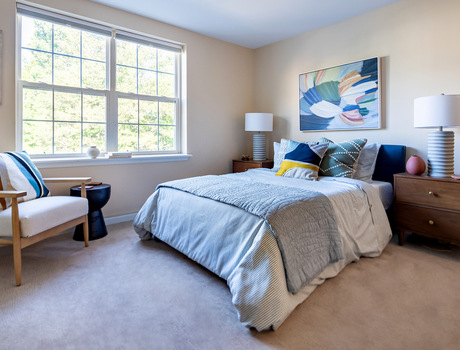A fully furnished studio apartment.