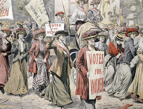 Illustration of people for womens rights.