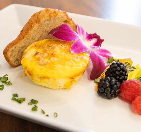 Eggs on a plate.