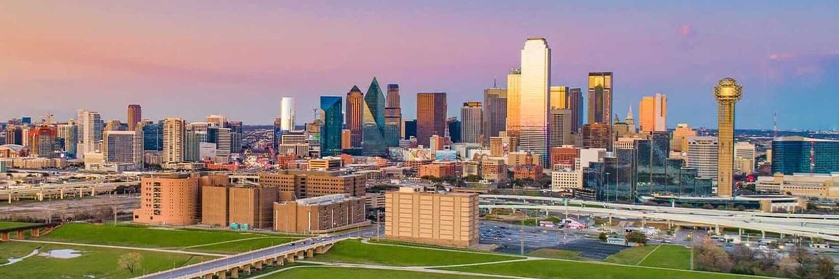 Dallas, Texas, USA Downtown Drone Skyline Aerial Panorama. Dallas, Texas, USA Downtown Drone Skyline Aerial Panorama.