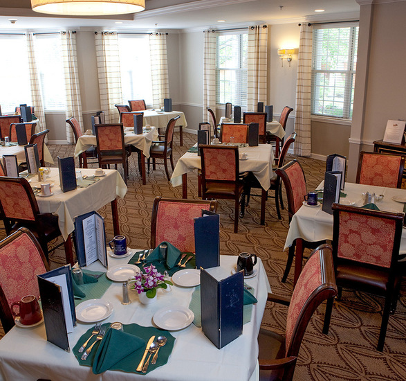 The Fountains at The Albemarle dining area.