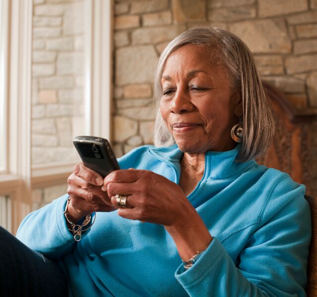Person looking at their smartphone
