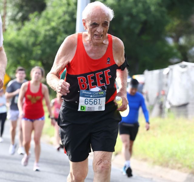 Resident running a marathon.