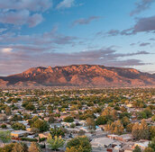 Mountain view and desert.