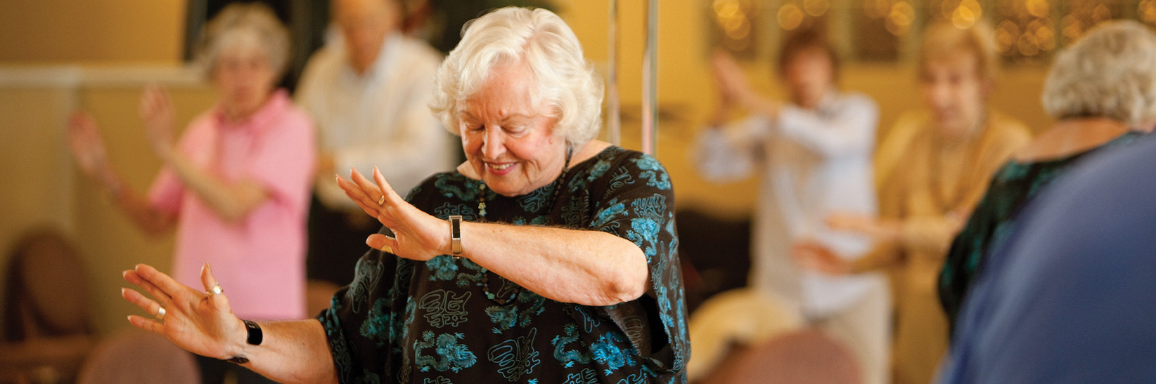 A person doing tai chi.