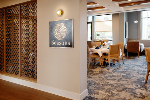 The entrance to Seasons Restaurant.