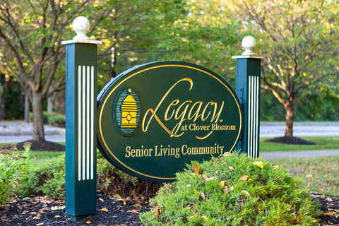 Legacy at Clover Blossom exterior building signage.