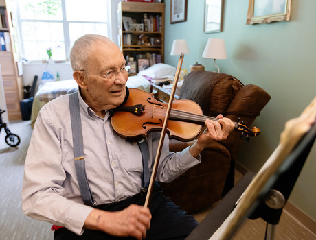 A person playing violin.