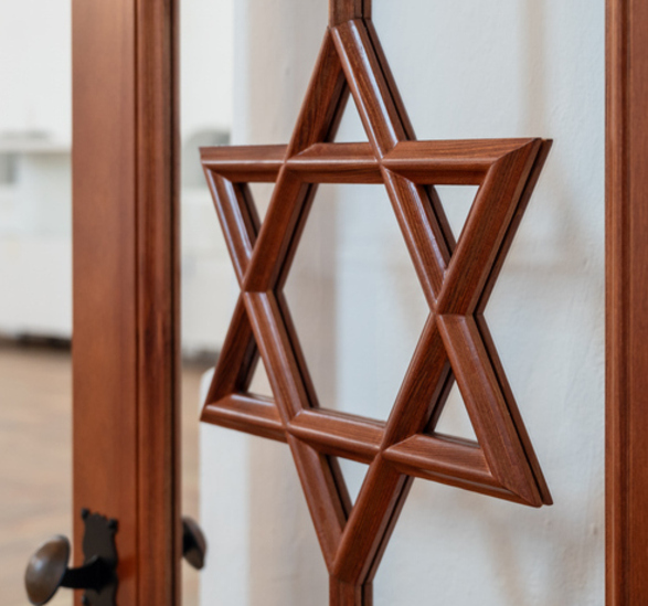 Jewish Star of David on door