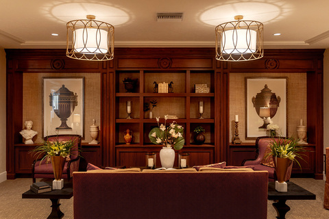 A fully furnished living room.