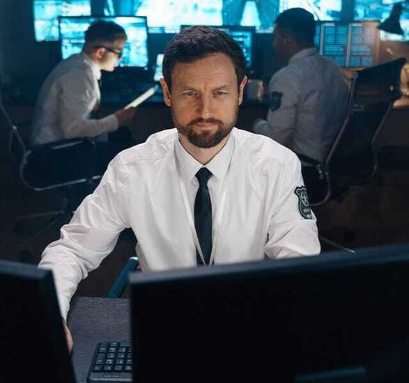 A person working on a computer.