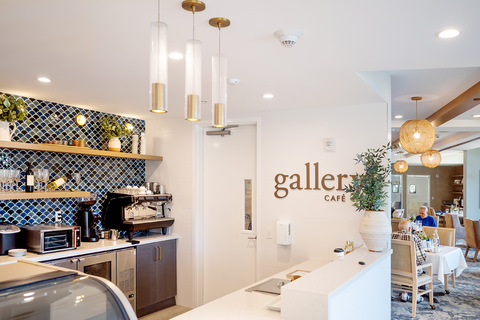 The counter in Gallery Cafe.
