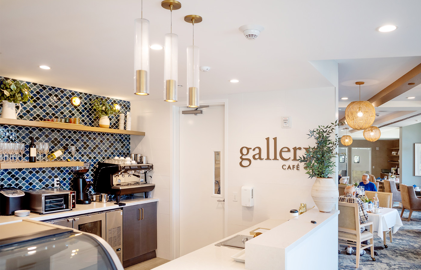 The counter in Gallery Cafe.