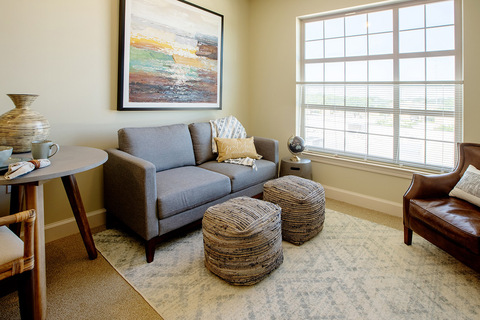 A fully furnished living room