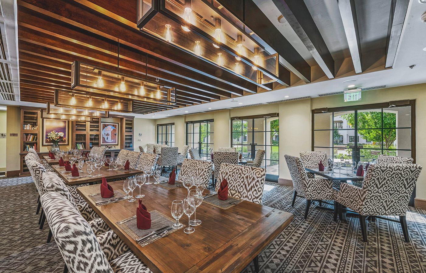 The dining area at The Hacienda at the Canyon.