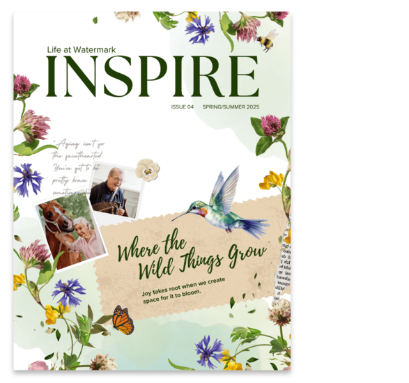 4th edition. Where the Wild Things Grow. Pictures of wild flowers, birds, bees and snapshots of two residents smiling.