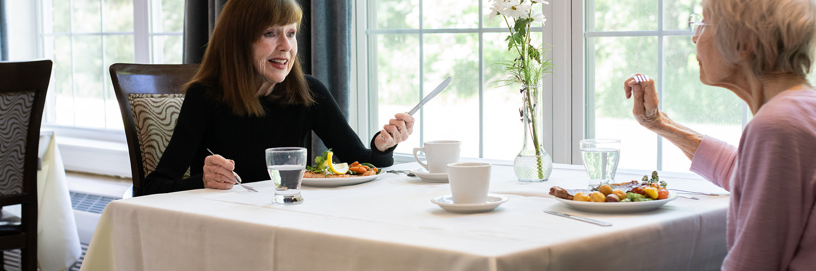 Two people having lunch together. Two people having lunch together.