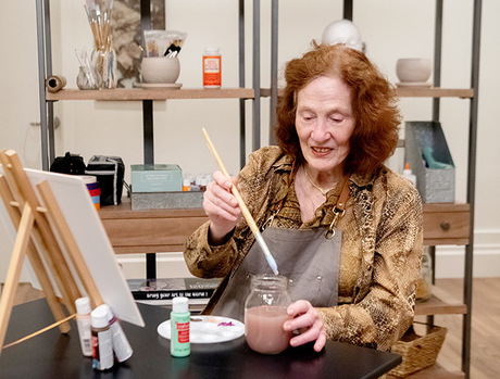A resident painting.