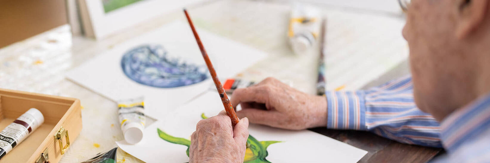 Resident painting. Resident painting.